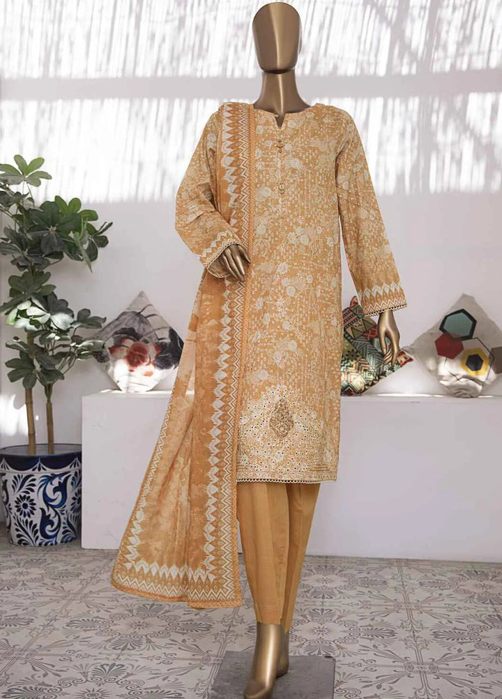 Elegant by HZ Textiles Embroidered Lawn Suits Unstitched 3 Piece HZ25EL EC-928 - Summer Collection