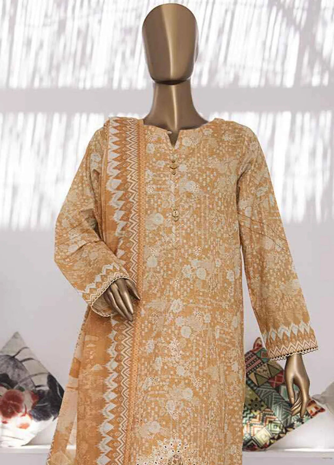 Elegant by HZ Textiles Embroidered Lawn Suits Unstitched 3 Piece HZ25EL EC-928 - Summer Collection