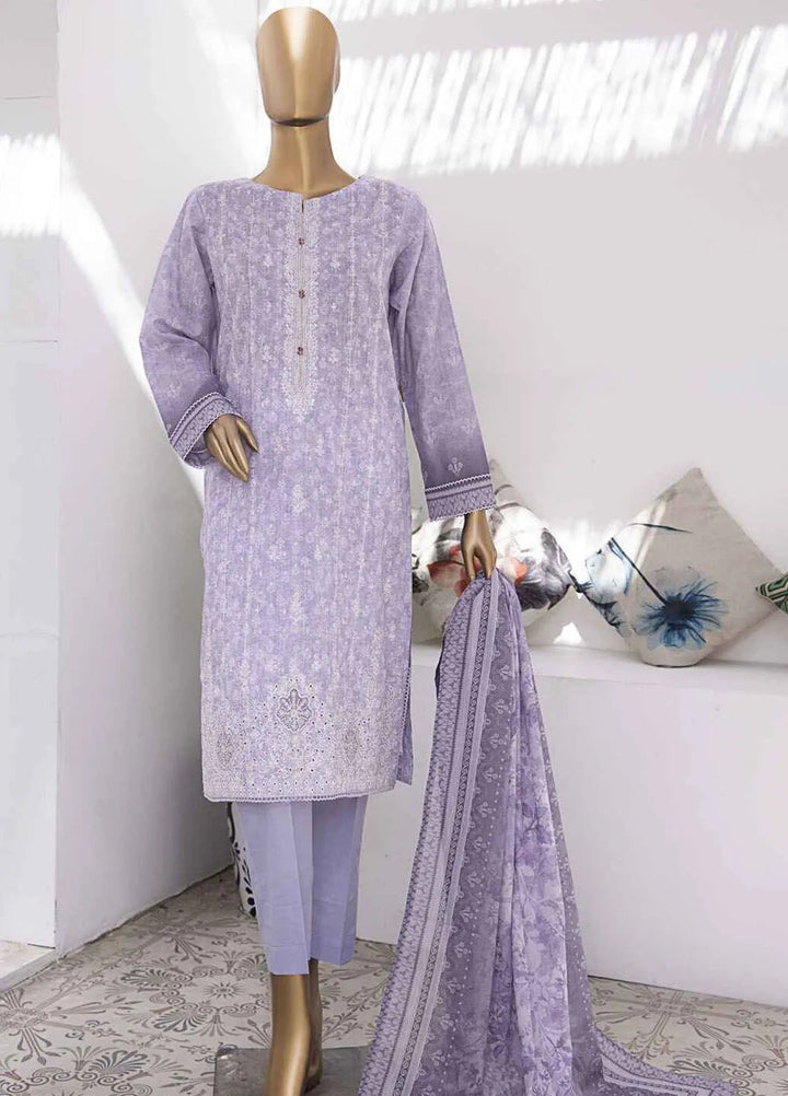 Elegant by HZ Textiles Embroidered Lawn Suits Unstitched 3 Piece HZ25EL EC-929 - Summer Collection