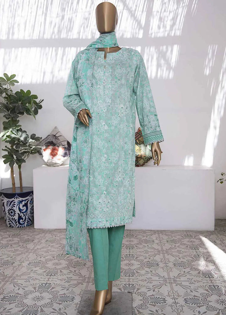 Elegant by HZ Textiles Embroidered Lawn Suits Unstitched 3 Piece HZ25EL EC-930 - Summer Collection