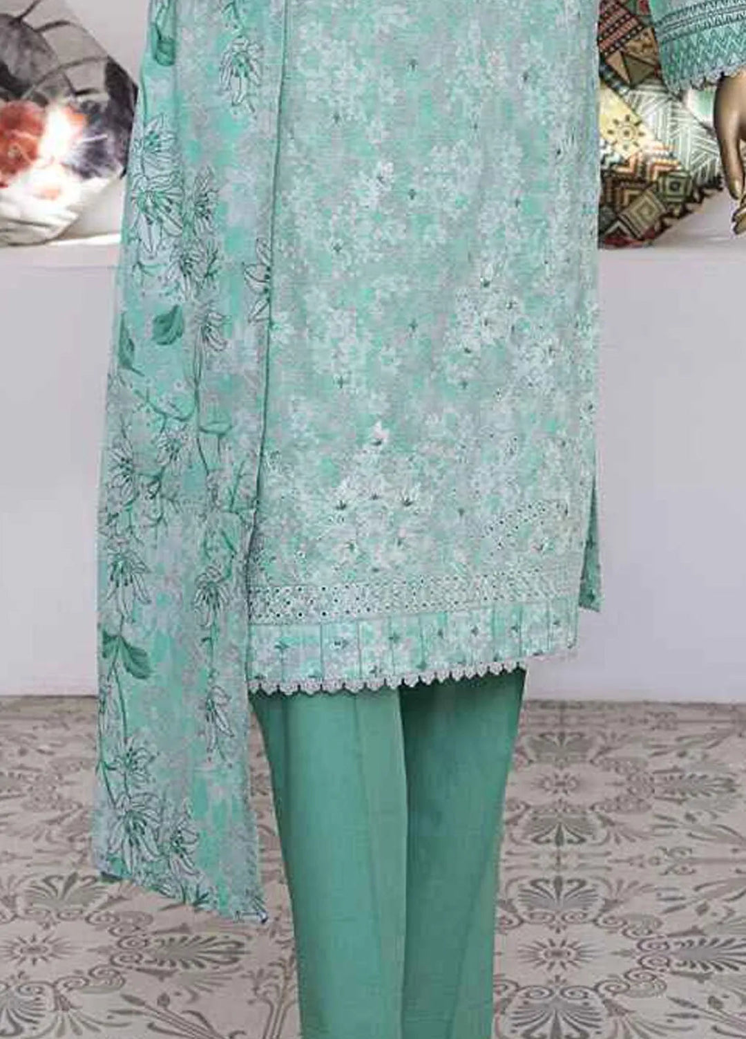 Elegant by HZ Textiles Embroidered Lawn Suits Unstitched 3 Piece HZ25EL EC-930 - Summer Collection
