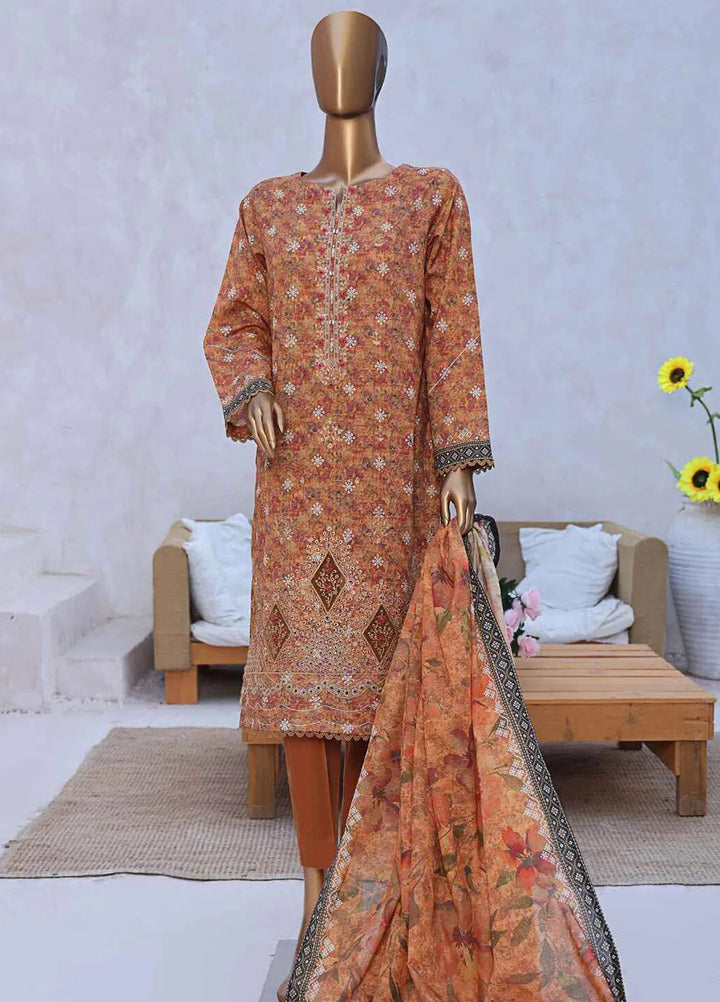 Elegant by HZ Textiles Embroidered Lawn Suits Unstitched 3 Piece HZ25EL EC-931 - Summer Collection