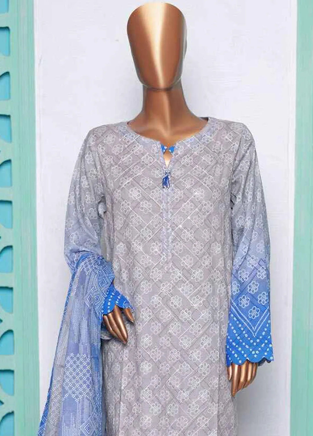 Elegant by HZ Textiles Embroidered Lawn Suits Unstitched 3 Piece HZ25EL EC-932 - Summer Collection