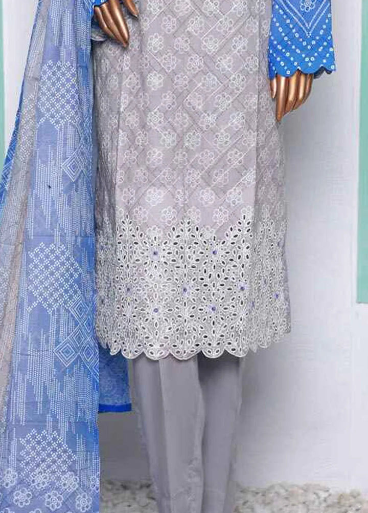 Elegant by HZ Textiles Embroidered Lawn Suits Unstitched 3 Piece HZ25EL EC-932 - Summer Collection