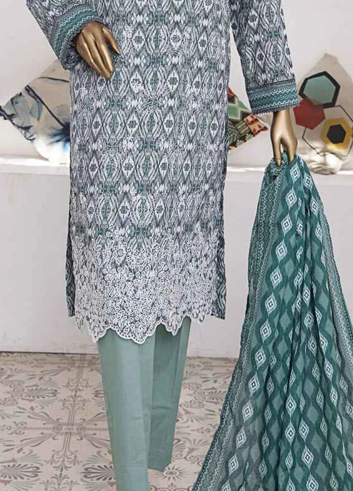 Elegant by HZ Textiles Embroidered Lawn Suits Unstitched 3 Piece HZ25EL EC-934 - Summer Collection