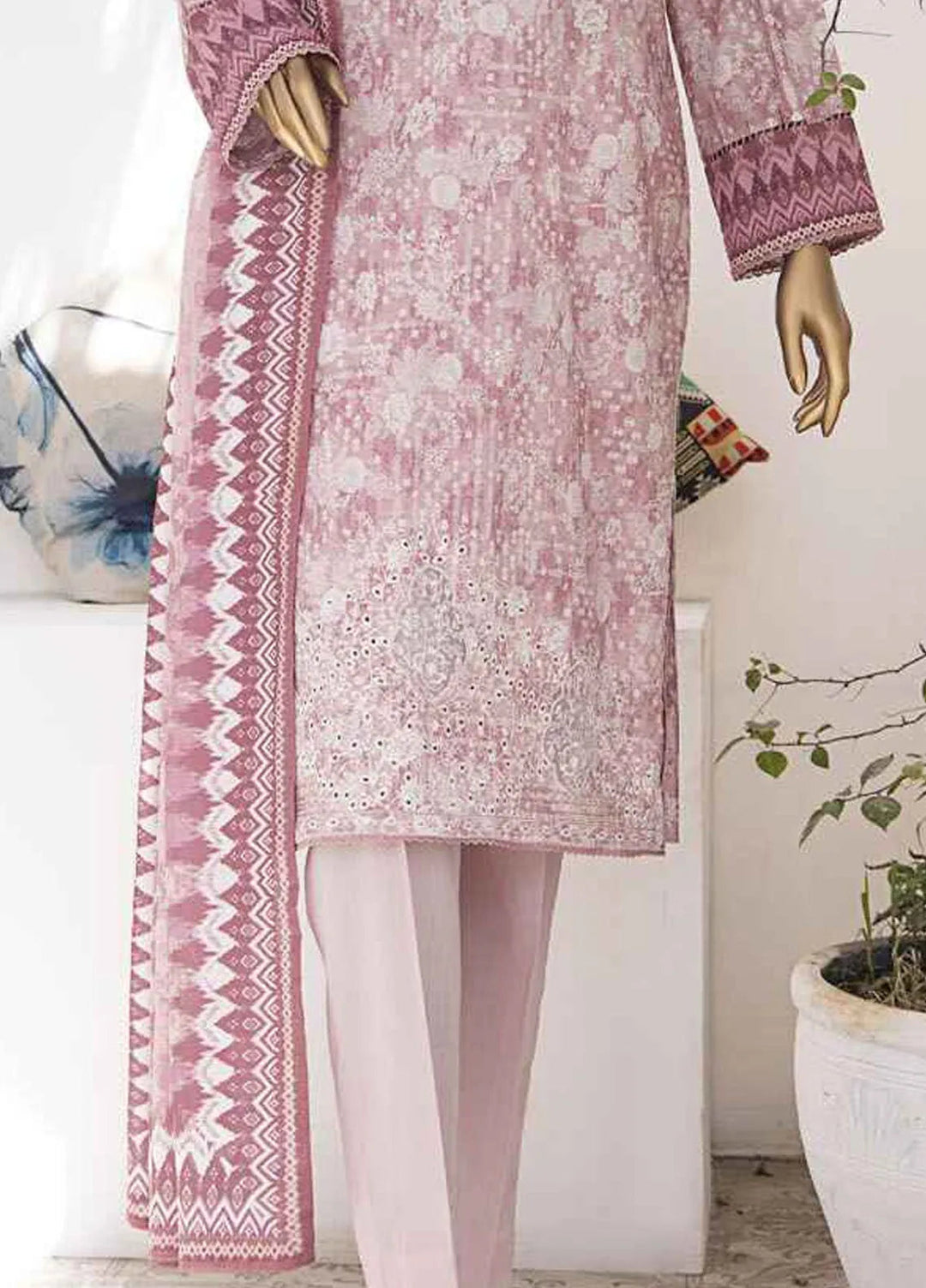 Elegant by HZ Textiles Embroidered Lawn Suits Unstitched 3 Piece HZ25EL EC-937 - Summer Collection