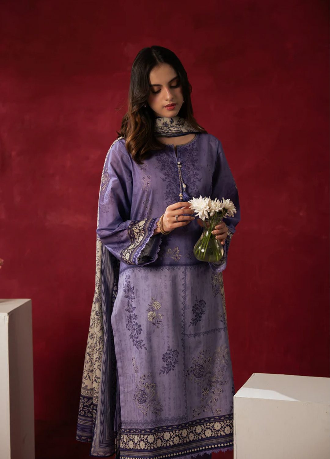 Zoe by Zeen Unstitched Printed Lawn 3 Piece Suit ZN26UZL WFM36609 - Casual Collection