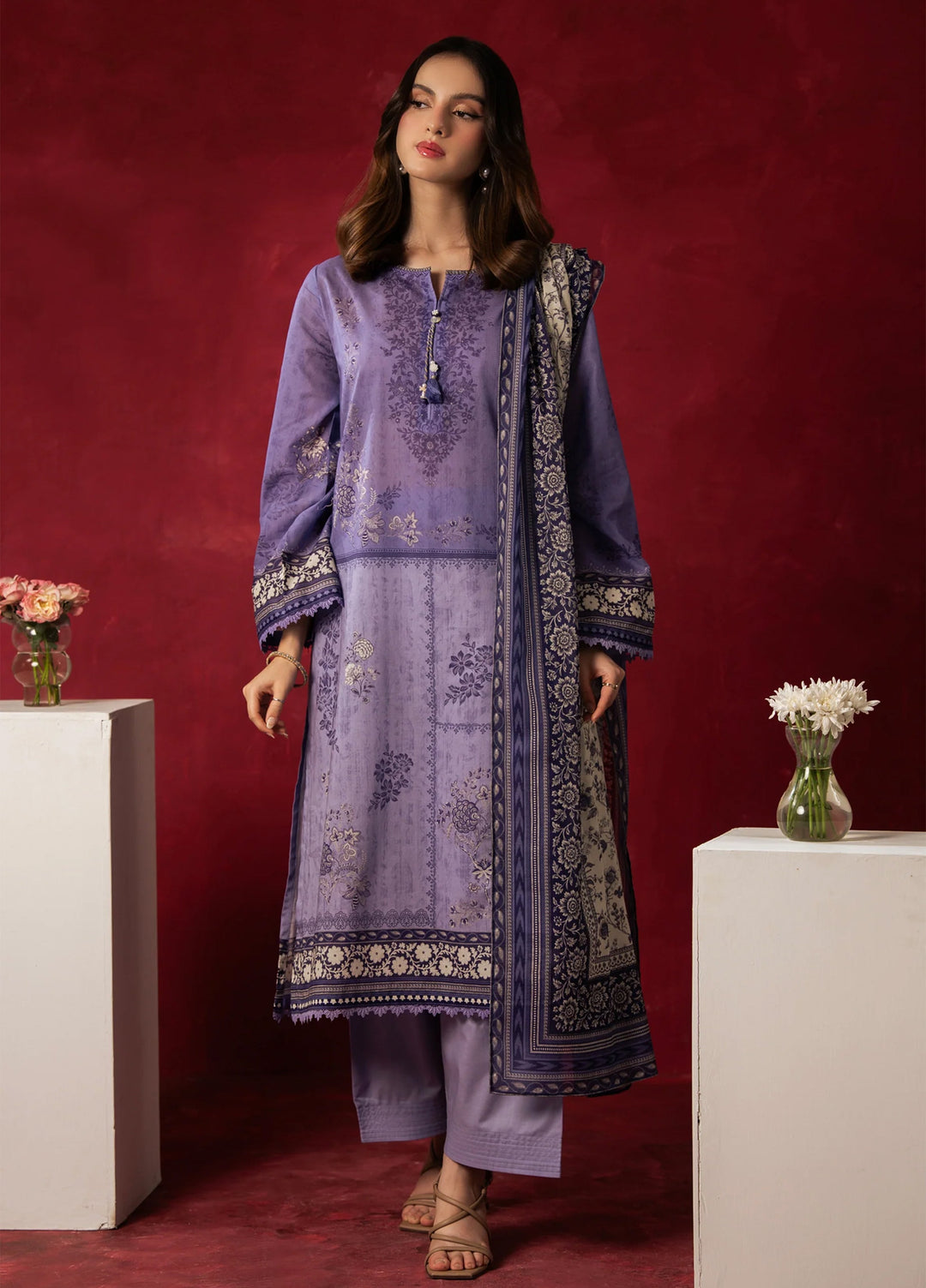 Zoe by Zeen Unstitched Printed Lawn 3 Piece Suit ZN26UZL WFM36609 - Casual Collection
