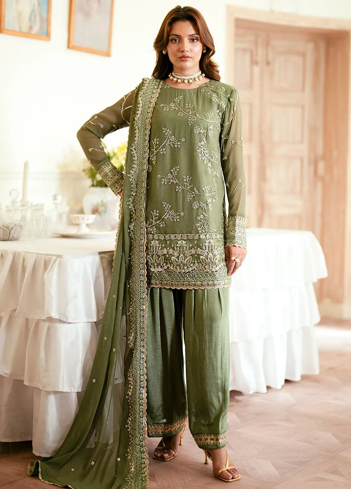 Elinor by Sahane Embroidered Chiffon Suits Unstitched 3 Piece SNE24EL EL-1801 Vianna - Formal Collection