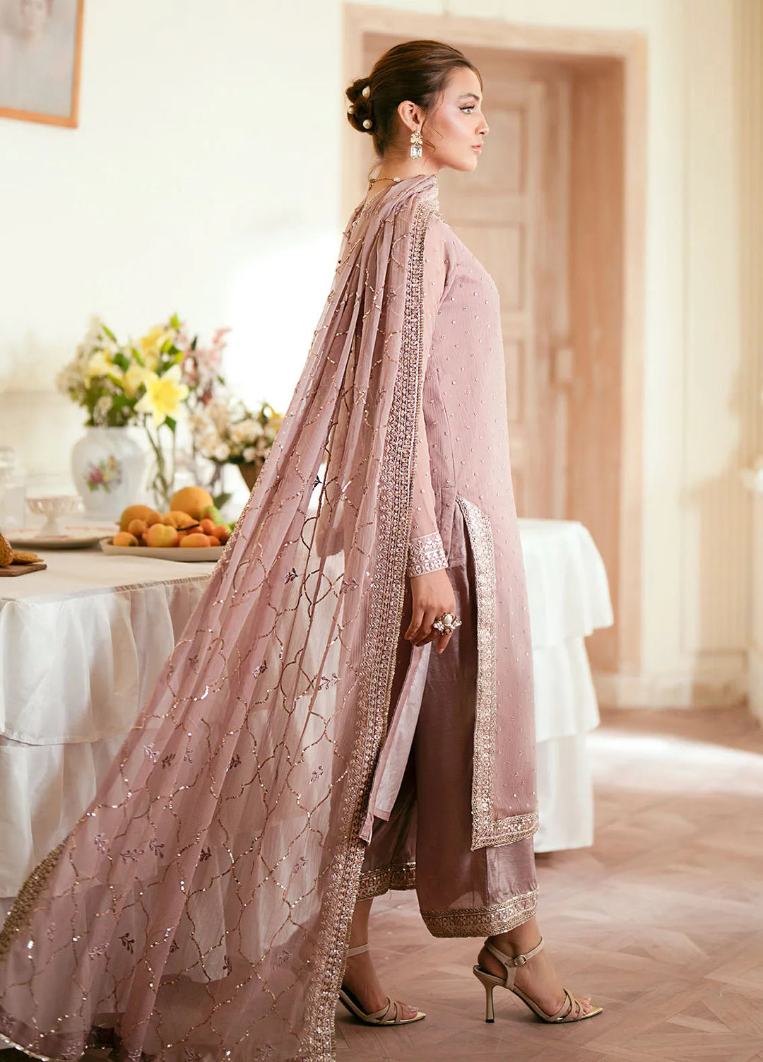 Elinor by Sahane Embroidered Chiffon Suits Unstitched 3 Piece SNE24EL EL-1802 Elora - Formal Collection