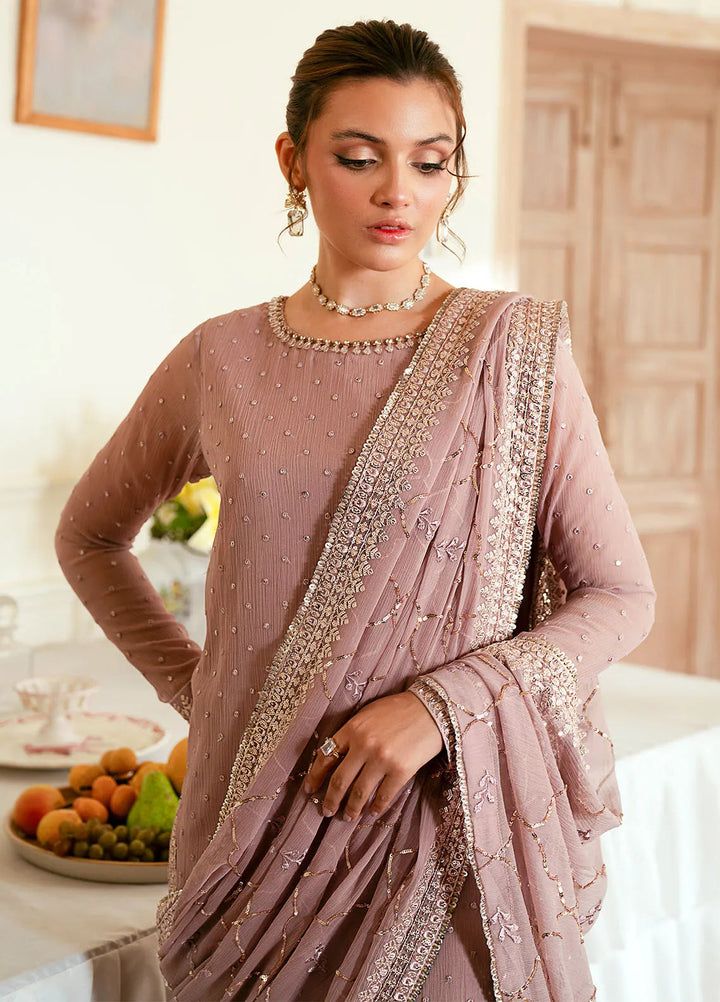 Elinor by Sahane Embroidered Chiffon Suits Unstitched 3 Piece SNE24EL EL-1802 Elora - Formal Collection
