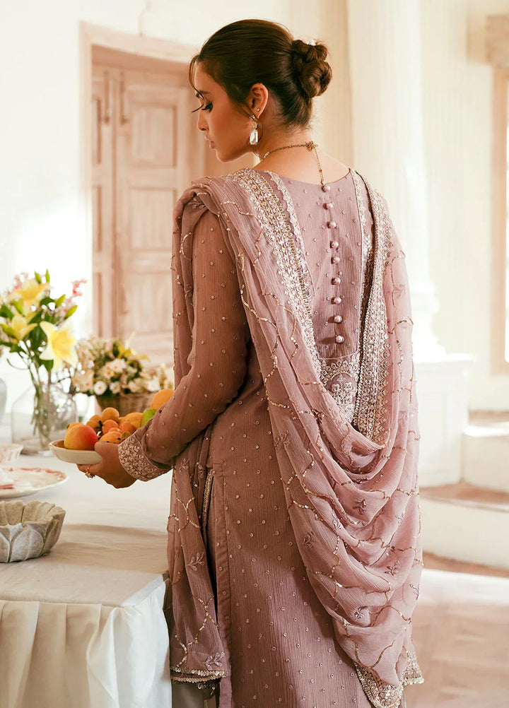 Elinor by Sahane Embroidered Chiffon Suits Unstitched 3 Piece SNE24EL EL-1802 Elora - Formal Collection