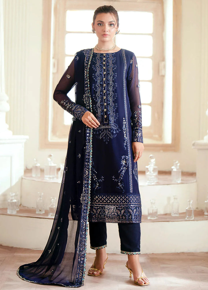 Elinor by Sahane Embroidered Chiffon Suits Unstitched 3 Piece SNE24EL EL-1803 Aveline - Formal Collection