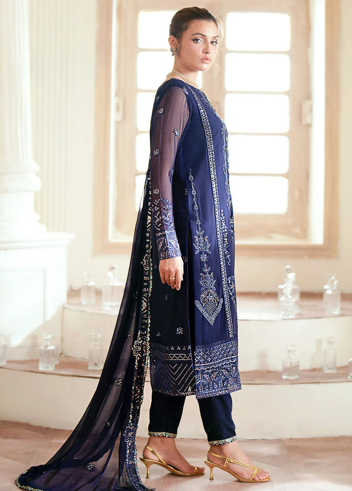Elinor by Sahane Embroidered Chiffon Suits Unstitched 3 Piece SNE24EL EL-1803 Aveline - Formal Collection