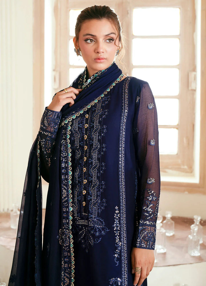 Elinor by Sahane Embroidered Chiffon Suits Unstitched 3 Piece SNE24EL EL-1803 Aveline - Formal Collection
