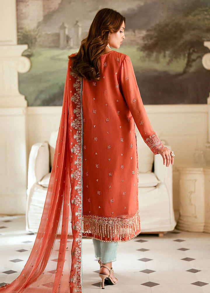 Elinor by Sahane Embroidered Chiffon Suits Unstitched 3 Piece SNE24EL EL-1806 Aragon - Formal Collection