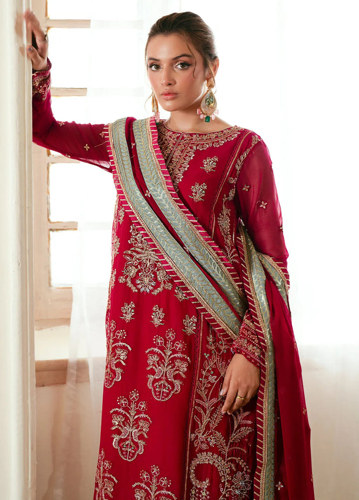 Elinor by Sahane Embroidered Chiffon Suits Unstitched 3 Piece SNE24EL EL-1808 Daphne - Formal Collection