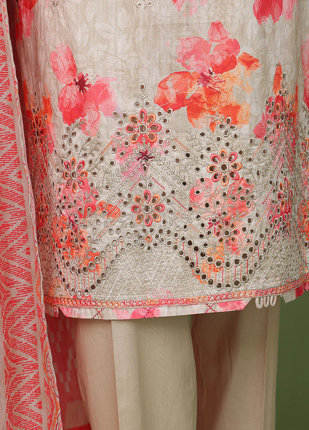 Elite by HZ Textiles Embroidered Lawn Suits Unstitched 3 Piece HZ25EEL EC-210 - Summer Collection