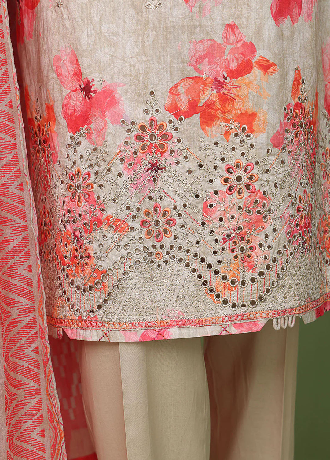 Elite by HZ Textiles Embroidered Lawn Suits Unstitched 3 Piece HZ25EEL EC-210 - Summer Collection