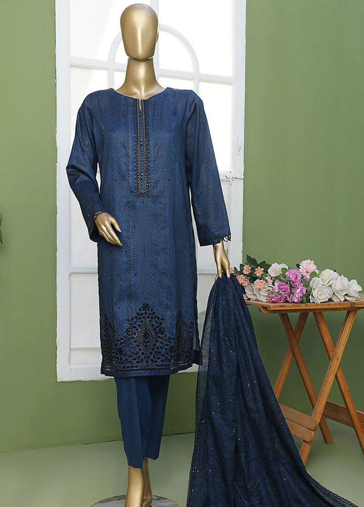 Elite by HZ Textiles Embroidered Lawn Suits Unstitched 3 Piece HZ25EEL EC-216 - Summer Collection
