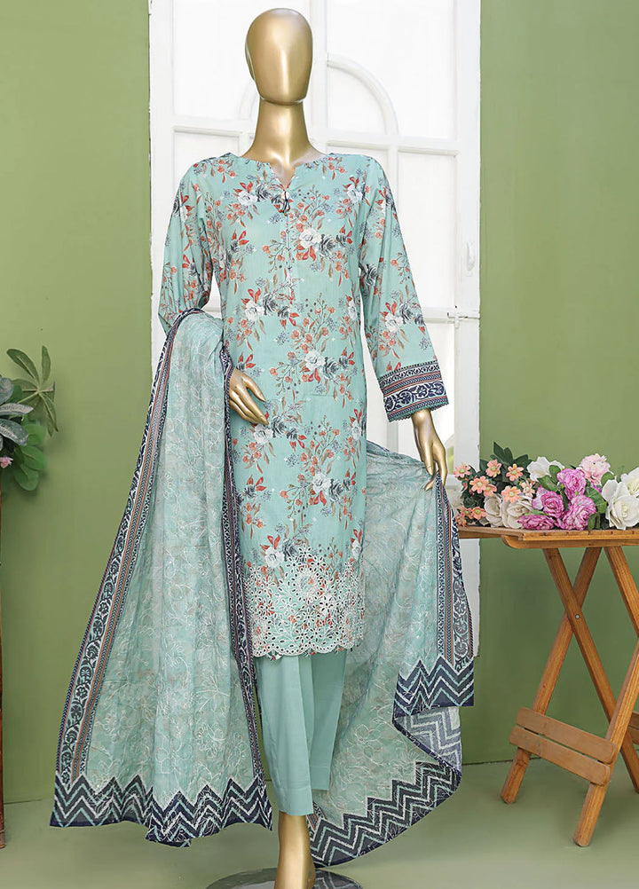 Elite by HZ Textiles Embroidered Lawn Suits Unstitched 3 Piece HZ25EEL EC-219 - Summer Collection