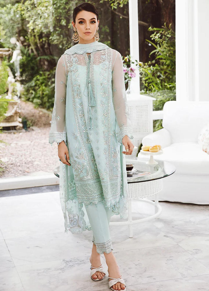Ella By Saad Shaikh Embroidered Chiffon Suits Unstitched 4 Piece SSK23E DSG001 - Luxury Collection