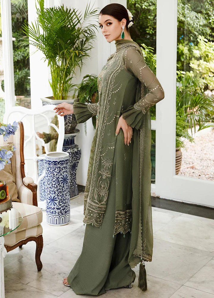 Ella By Saad Shaikh Embroidered Chiffon Suits Unstitched 4 Piece SSK23E DSG008 - Luxury Collection