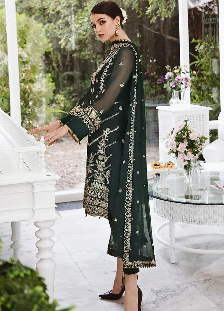 Ella By Saad Shaikh Embroidered Chiffon Suits Unstitched 4 Piece SSK23E DSG009 - Luxury Collection