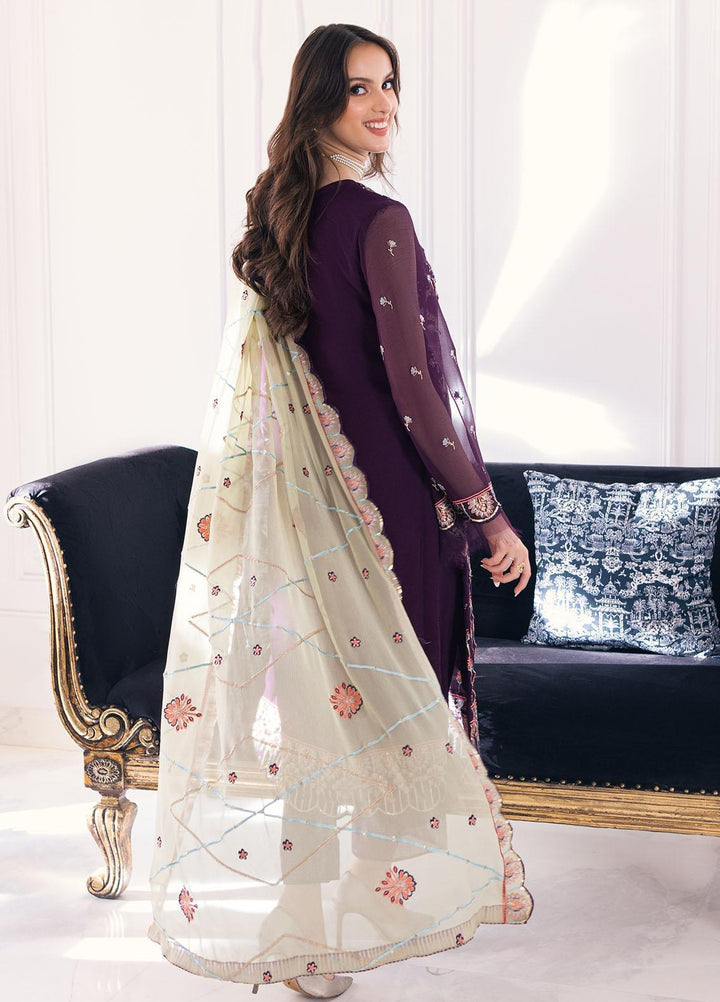 Ella By Sahane Embroidered Chiffon Suits Unstitched 3 Piece SNE23EL SAH-1004 Drizella - Formal Collection