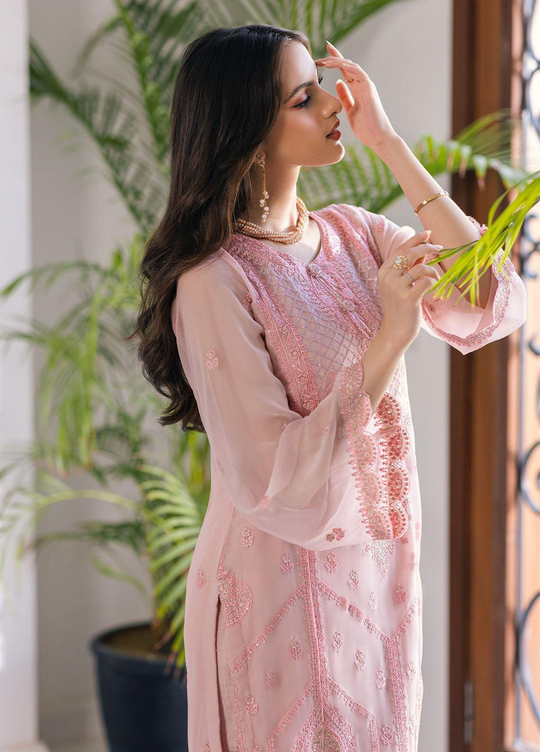 Ella By Sahane Embroidered Chiffon  Unstitched Kurties SNE23EL SAH-1007 Isabella - Formal Collection