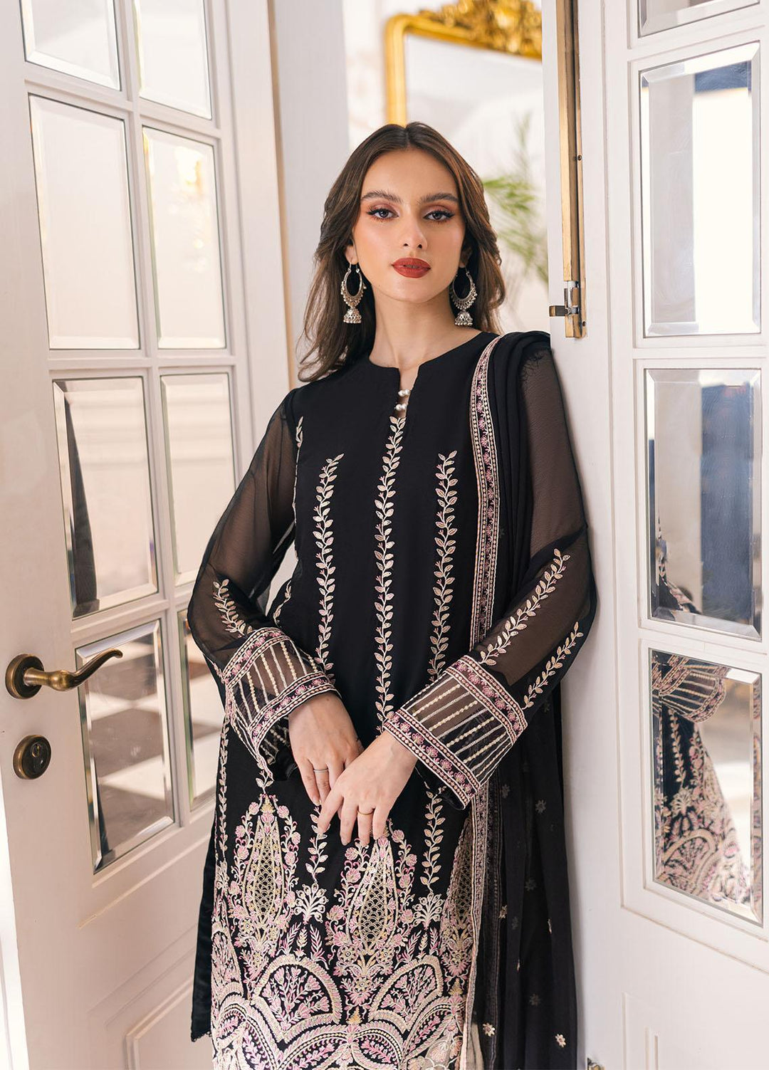 Sahane Pret Embroidered Chiffon 3 Piece Suit SNE23EP SAH-1009 Charlotte