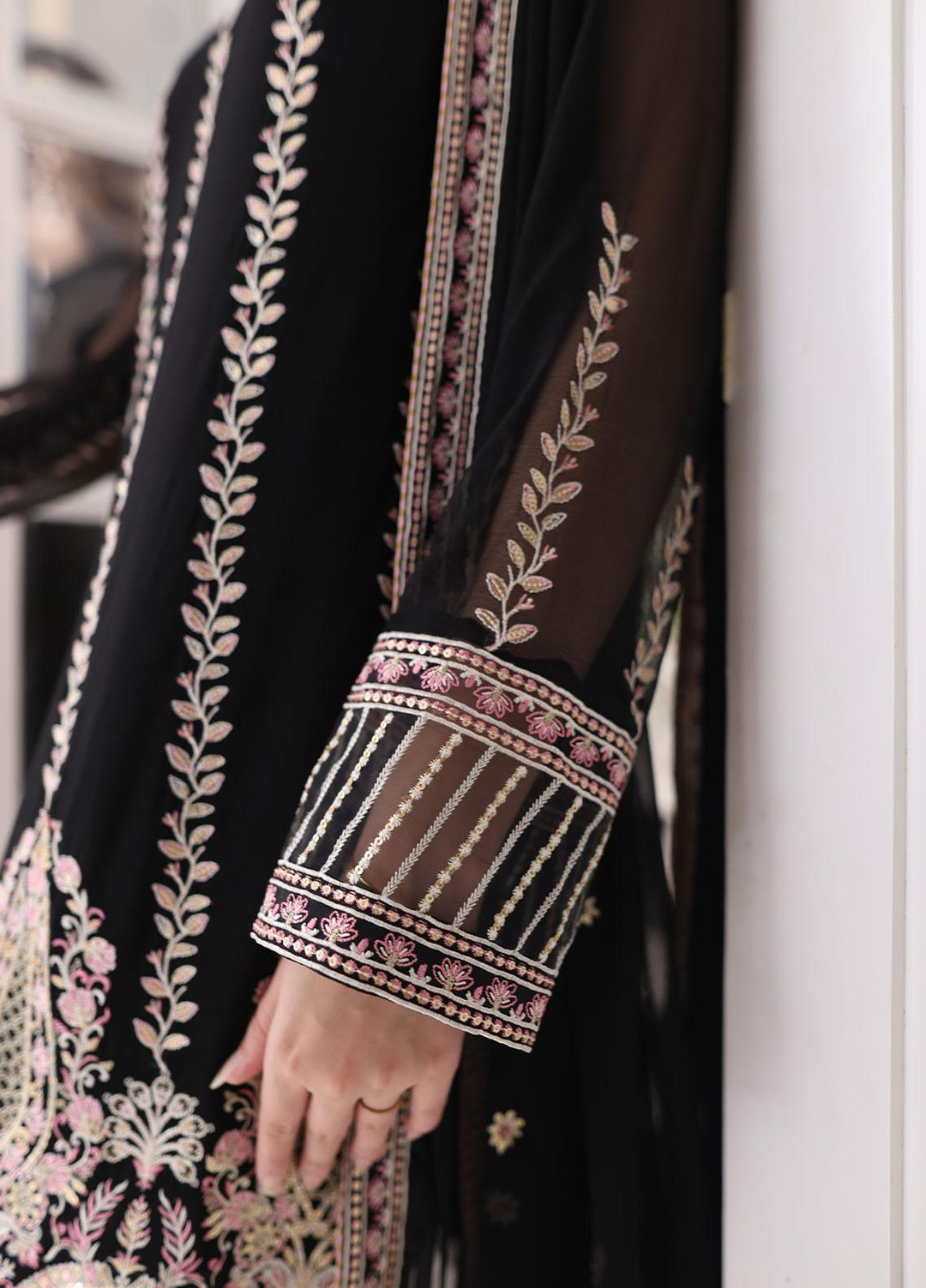 Ella By Sahane Embroidered Chiffon Suits Unstitched 3 Piece SNE23EL SAH-1009 Charlotte - Formal Collection