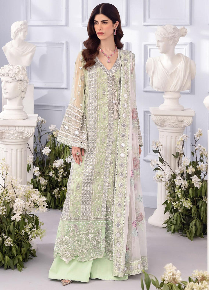 Ellenora By Nureh Embroidered Chiffon Suits Unstitched 4 Piece NU23EE NEL-26 - Luxury Collection