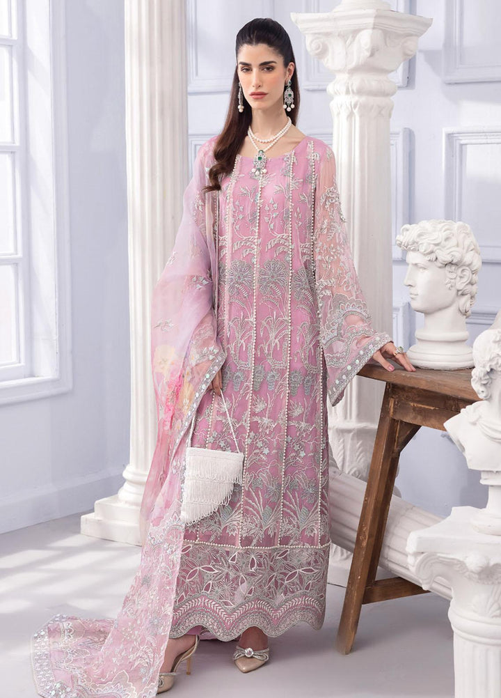 Ellenora By Nureh Embroidered Chiffon Suits Unstitched 4 Piece NU23EE NEL-27 - Luxury Collection