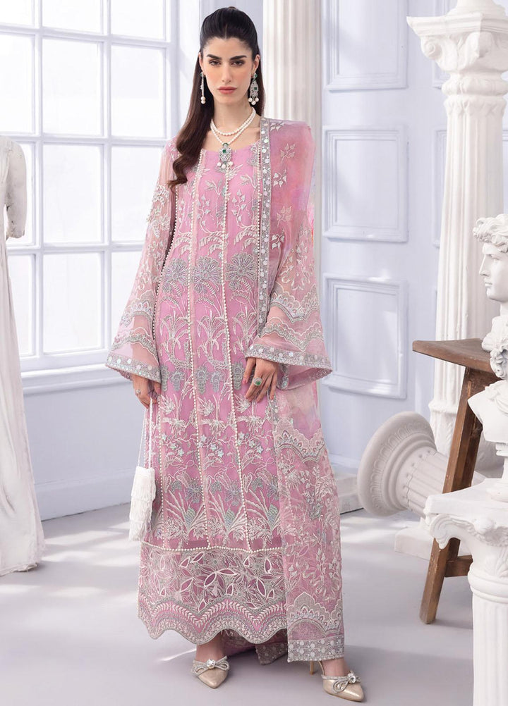 Ellenora By Nureh Embroidered Chiffon Suits Unstitched 4 Piece NU23EE NEL-27 - Luxury Collection