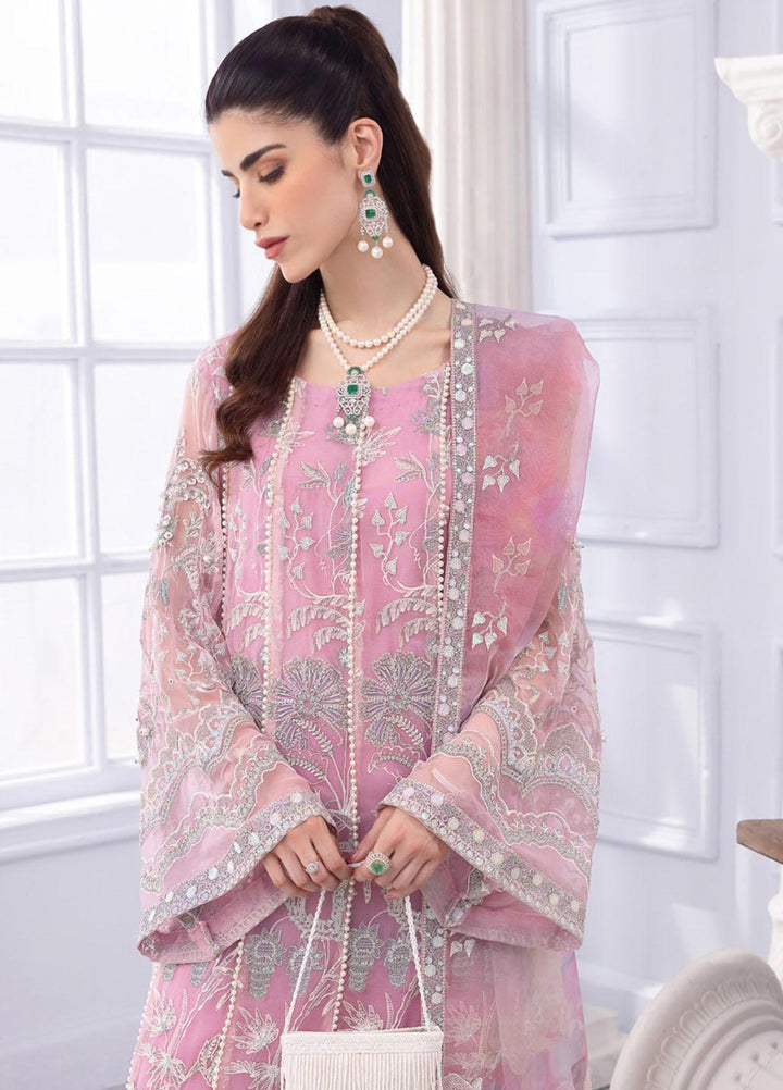Ellenora By Nureh Embroidered Chiffon Suits Unstitched 4 Piece NU23EE NEL-27 - Luxury Collection