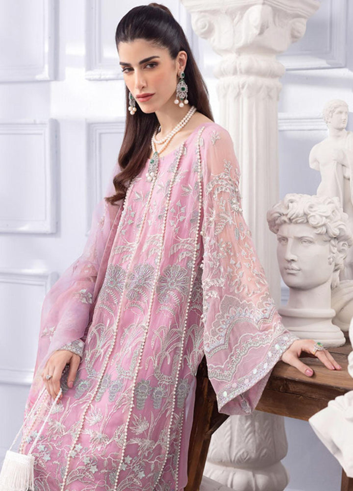 Ellenora By Nureh Embroidered Chiffon Suits Unstitched 4 Piece NU23EE NEL-27 - Luxury Collection
