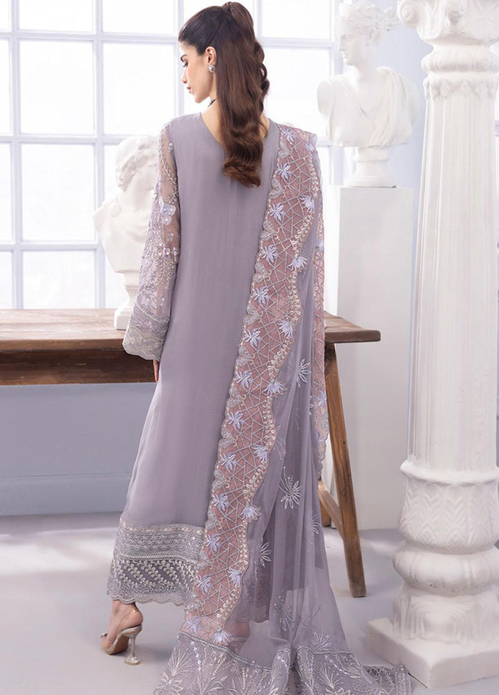 Ellenora By Nureh Embroidered Chiffon Suits Unstitched 4 Piece NU23EE NEL-28 - Luxury Collection
