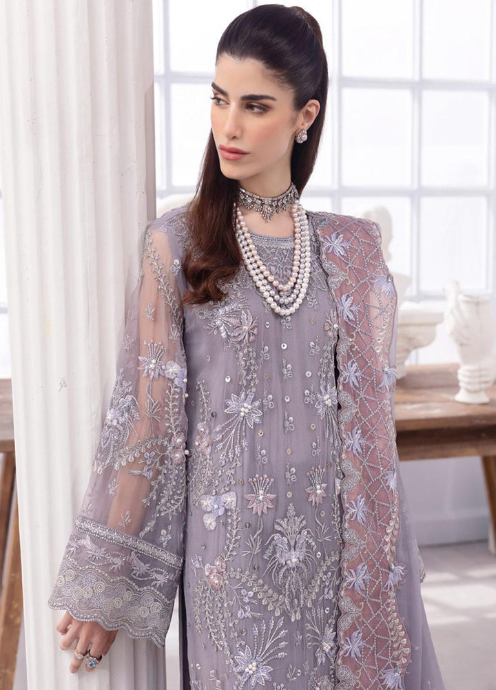 Ellenora By Nureh Embroidered Chiffon Suits Unstitched 4 Piece NU23EE NEL-28 - Luxury Collection