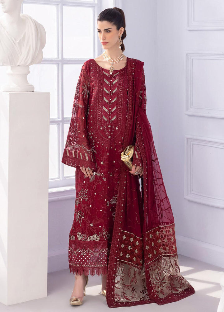 Ellenora By Nureh Embroidered Chiffon Suits Unstitched 4 Piece NU23EE NEL-29 - Luxury Collection