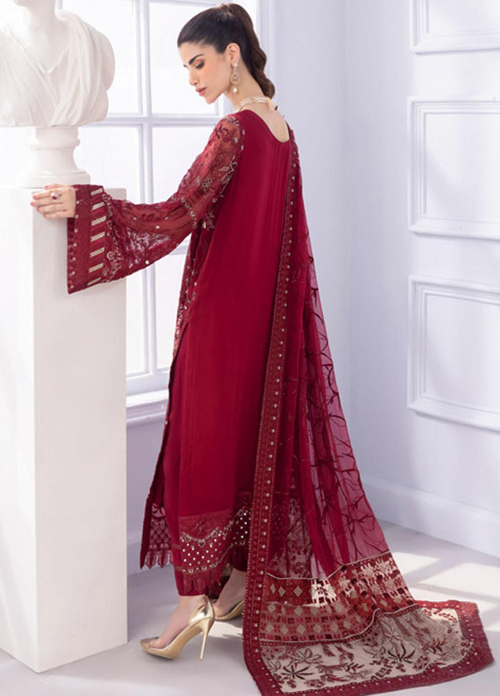 Ellenora By Nureh Embroidered Chiffon Suits Unstitched 4 Piece NU23EE NEL-29 - Luxury Collection