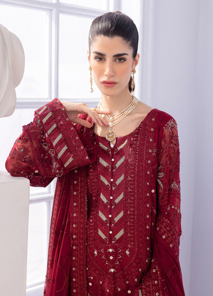 Ellenora By Nureh Embroidered Chiffon Suits Unstitched 4 Piece NU23EE NEL-29 - Luxury Collection