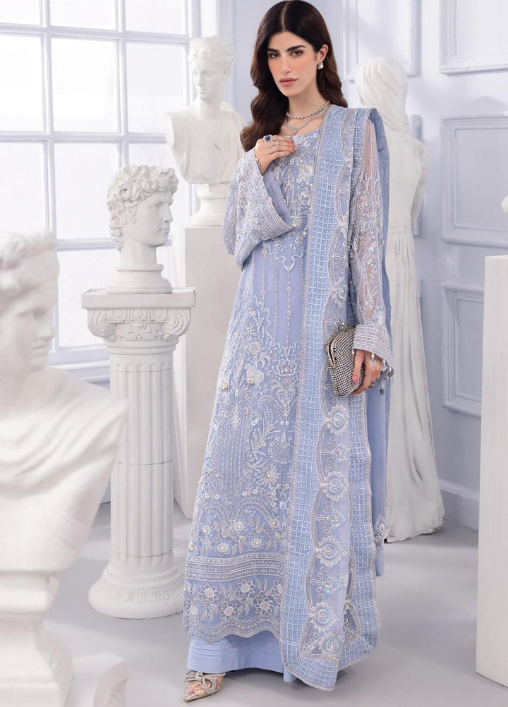 Ellenora By Nureh Embroidered Chiffon Suits Unstitched 4 Piece NU23EE NEL-30 - Luxury Collection