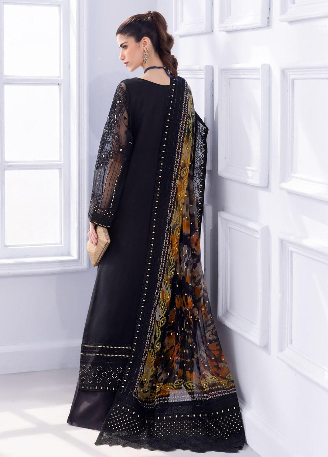 Ellenora By Nureh Embroidered Organza Suits Unstitched 4 Piece NU23EE NEL-31 - Luxury Collection