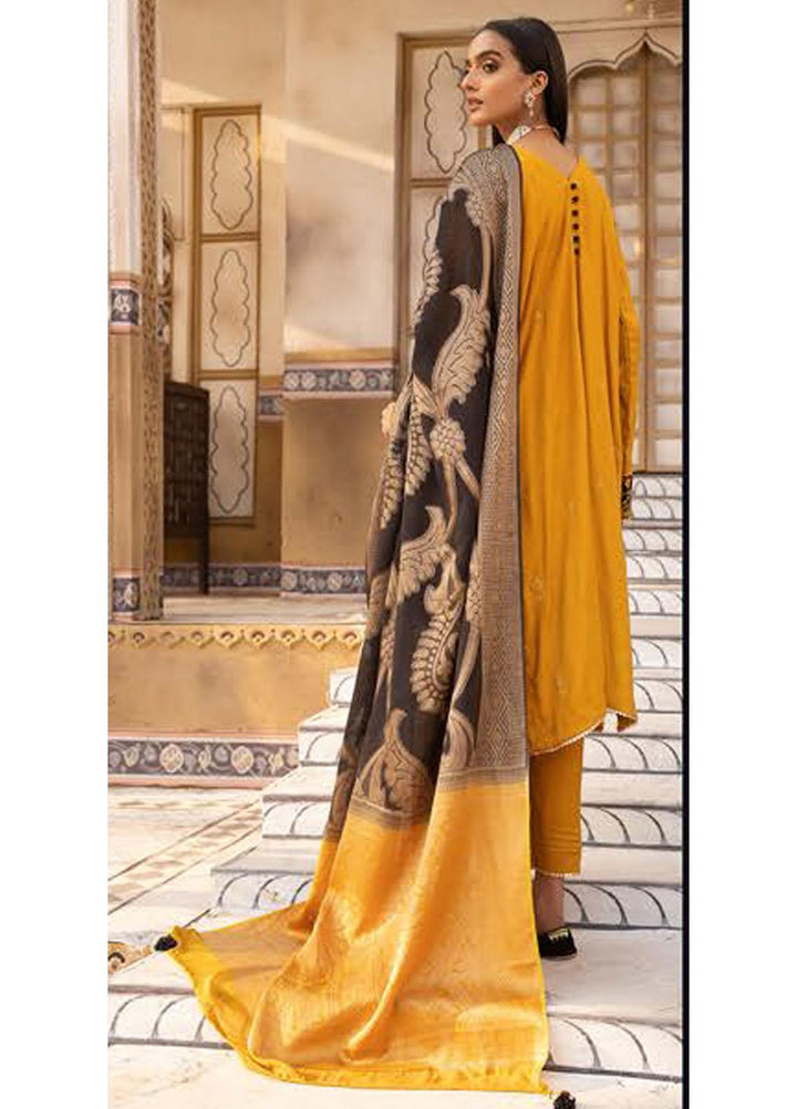 Elma by Riaz Arts Embroidered Leather Peach Suits Unstitched 3 Piece RA22ELP D-02 - Winter Collection