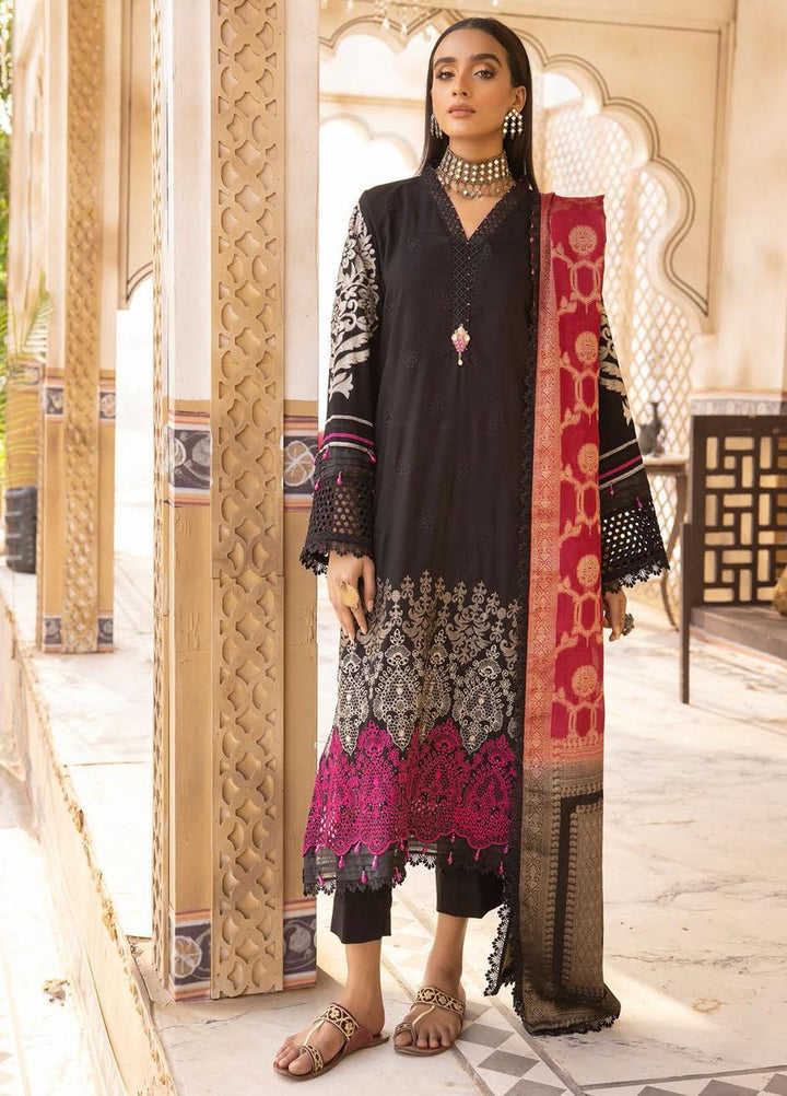 Elma by Riaz Arts Embroidered Leather Peach Suits Unstitched 3 Piece RA22ELP D-05 - Winter Collection