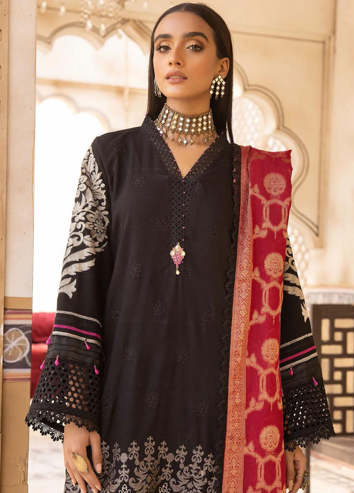 Elma by Riaz Arts Embroidered Leather Peach Suits Unstitched 3 Piece RA22ELP D-05 - Winter Collection