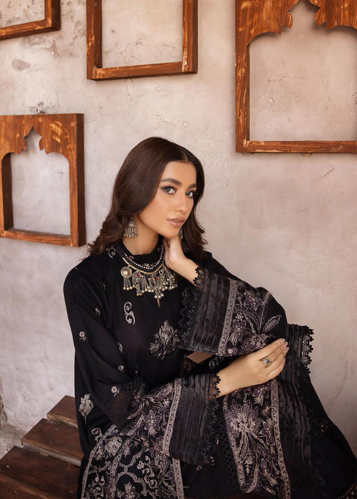 Elma by Riaz Arts Embroidered Leather Peach Suits Unstitched 3 Piece RA22E 01 - Winter Collection