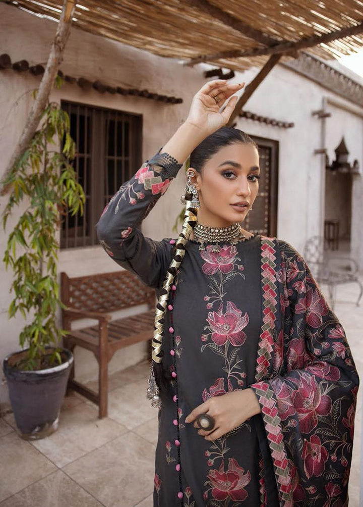 Elma by Riaz Arts Embroidered Leather Peach Suits Unstitched 3 Piece RA22E 04 - Winter Collection