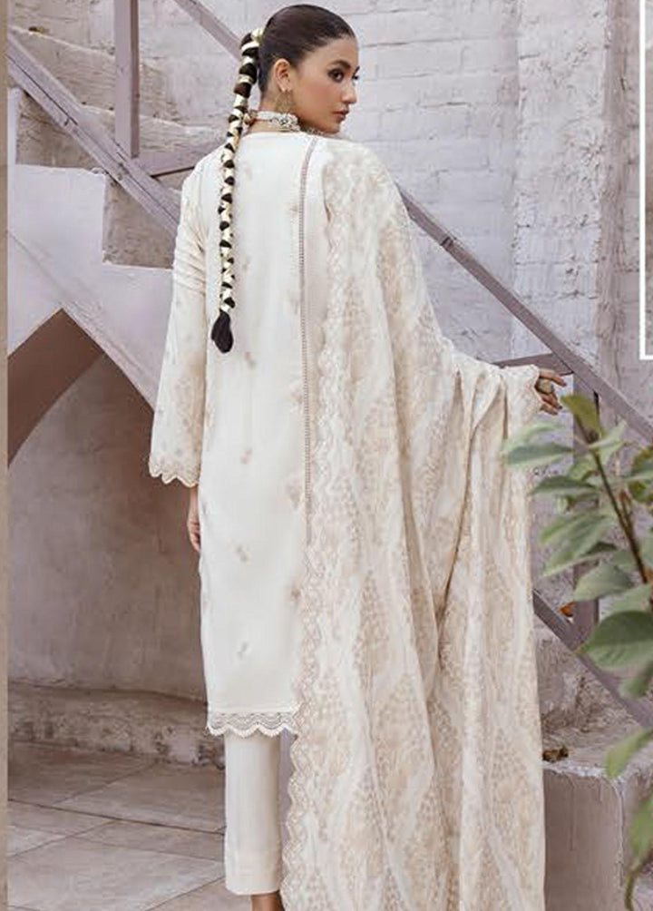 Elma by Riaz Arts Embroidered Leather Peach Suits Unstitched 3 Piece RA22E 05 - Winter Collection